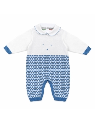 Tutina Neonato in Filo di Cotone Tricot con Orsetto - Stella
