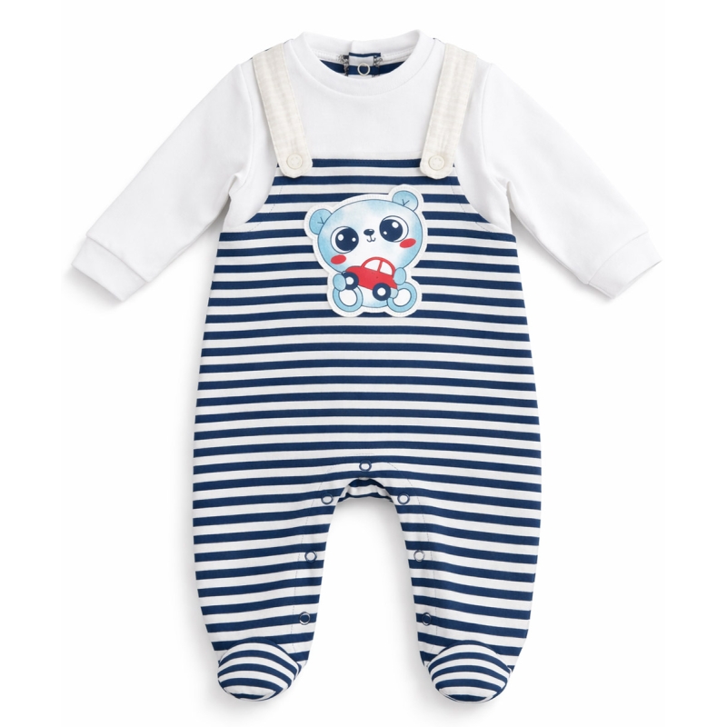 Tutina in cotone con Orsetto Mignolo Dodipetto 26204BL