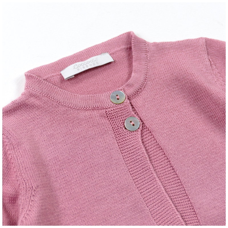 Giacchina neonata cotone tricot morbida maniche lunghe