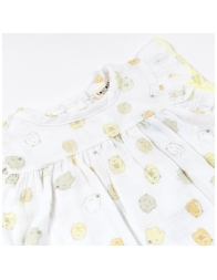 Abitino neonata con culotte in cotone jersey leggero con orsetti