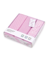 Set of 3 patterned gauze squares – B316/10R – Batuffolini