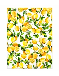 Asciugapiatti in puro cotone stampa digitale limoni 50x70 cm Corredo Italiano