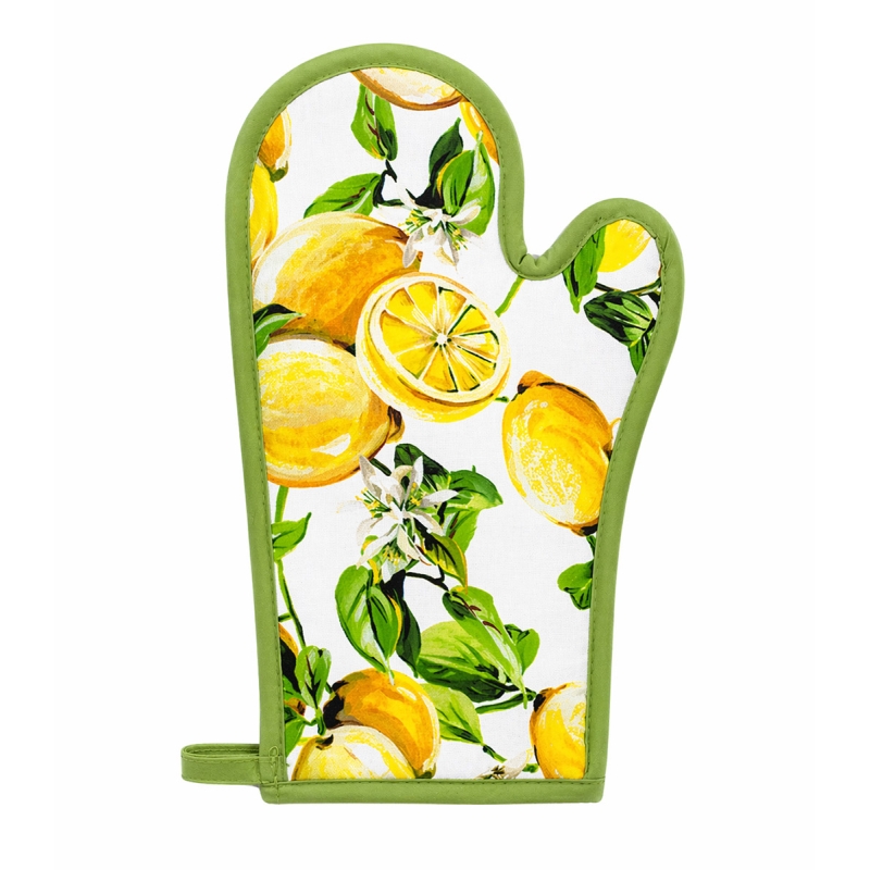 Guanto da forno limoni cotone con stampa digitale Amalfi in puro cotone formato standard cucina