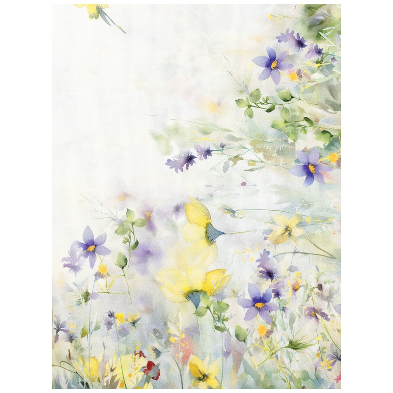 Cotton floral tablecloth multicolor