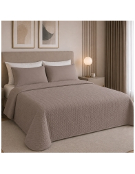 Copriletto trapuntato in raso di puro cotone matrimoniale - Elegance - Corredo Italiano
