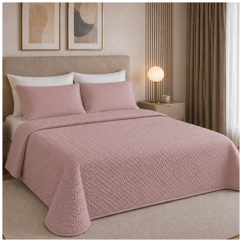 Double quilted bedspread in pure...