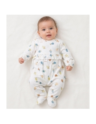 Newborn Baby Girl Romper in Bamboo Jersey - Fruttiny C60039 - Coccode'