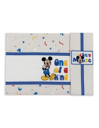 Topolino cradle sheet set organic cotton 90x120 cm with pillowcase and fitted sheet