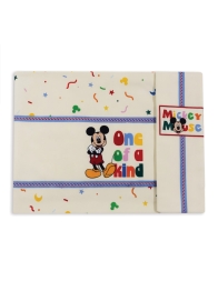 Set lenzuolini culletta Topolino cotone biologico 90x120 cm con federa e angoli elastici