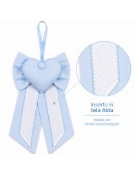 Close-up of pure cotton fabric with Aida insert for personalized embroidery detail