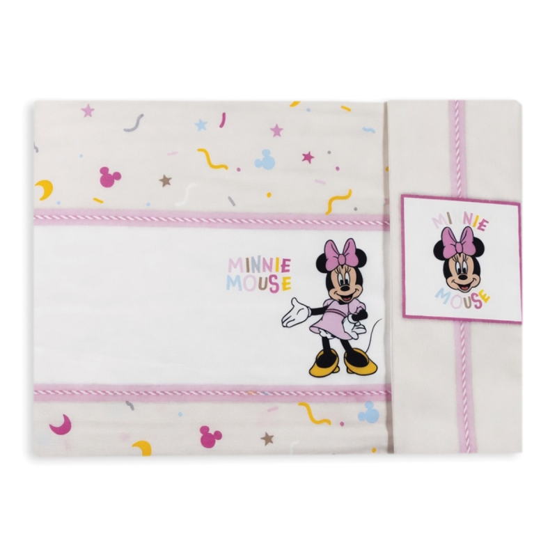 Minnie Mouse cradle pram sheet set pure cotton with pillowcase and fitted sheet