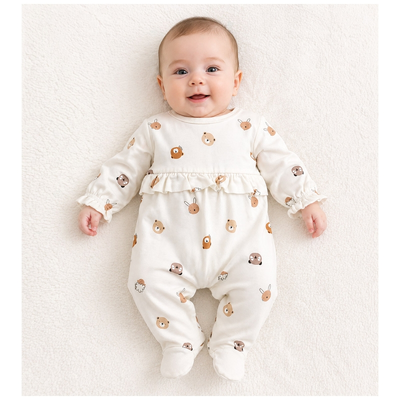 Baby girl bamboo jersey sleepsuit –...