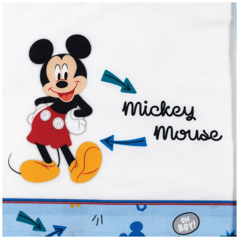 Set lenzuola culletta e carrozzina cotone Mickey Mouse Disney