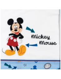 Set lenzuola culletta e carrozzina cotone Mickey Mouse Disney