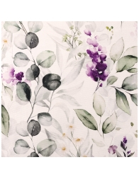 Double Bed Cotton Piquet Summer Bedspread – Lavender and Eucalyptus – Corredo Italiano