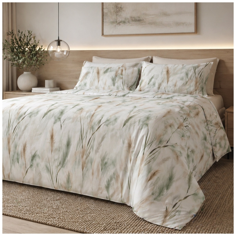 Double bed sheet set in percale with...