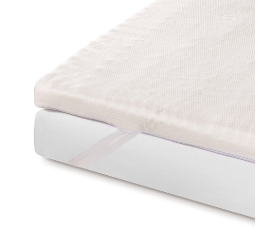 Topper memory matrimoniale 6 cm Caleffi in viscolattice su materasso letto