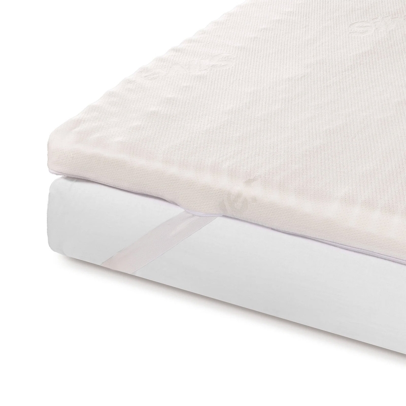 Topper memory matrimoniale 6 cm Caleffi in viscolattice su materasso letto