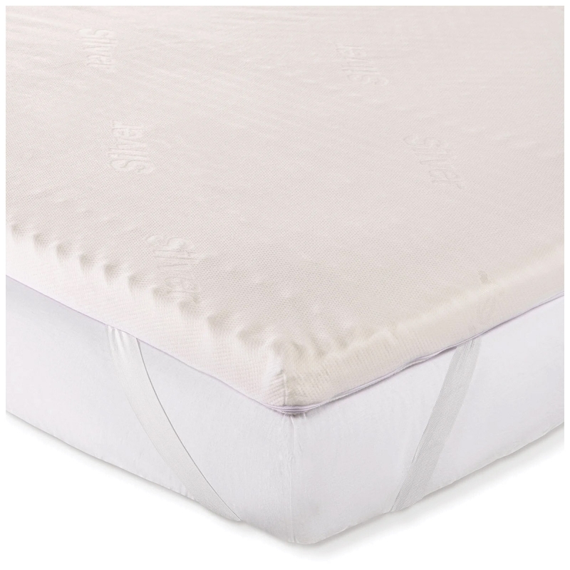 Memory foam double topper 6 cm Caleffi in viscolatex placed on mattress
