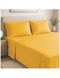 Double Bed Sheet Set in Cotton Percale with Piping – Tessitura di Arconate