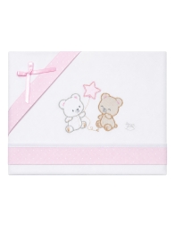 Cradle and Pram Sheets Set - Teddy Bears and Stars LC13283 - Mio Piccolo