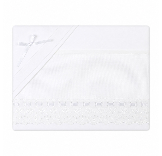 Cradle and pram embroidered sheet set – CI1305SGB –...