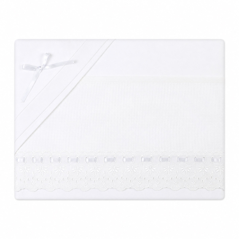 Cradle and pram embroidered sheet set...