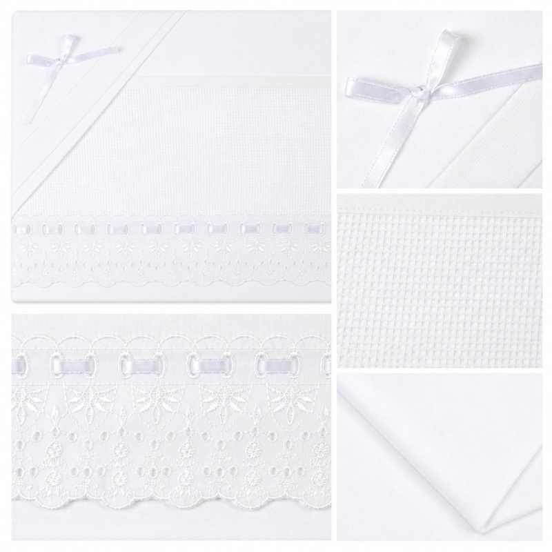 Cradle and pram embroidered sheet set...