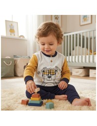 Baby boy winter cotton interlock pajamas - S10011 - Gary
