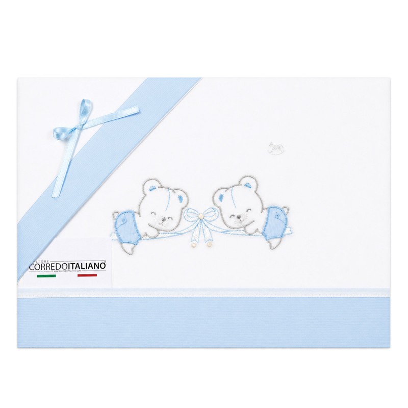 Cradle and Pram Sheet Set - Teddy...