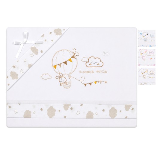 Set lenzuola culletta e carrozzina - Amore MIo - Mio Piccolo LC13309