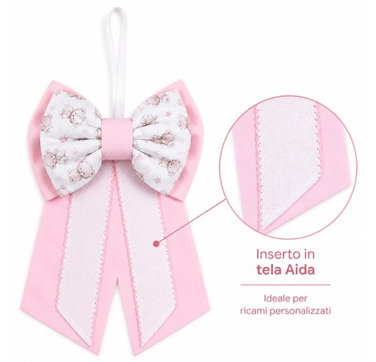 Birth bow with aida cloth to embroider - CI135R - Corredo... 2