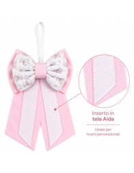Birth bow with aida cloth to embroider - CI135R - Corredo Italiano