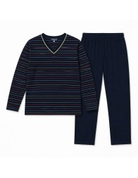 Pigiama uomo in puro cotone con scollo a V - 2104 - Diliar