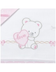 Set lenzuola culletta e carrozzina - Love LC13324 - Mio Piccolo