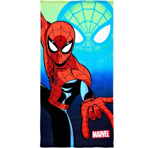 Telo mare bambino Spiderman Marvel microfibra con grafica supereroe per spiaggia e piscina