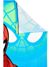 Spiderman web graphic detail with vibrant colors on fast-drying microfiber towel