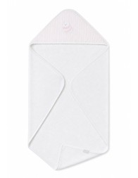 baby triangle hooded towel cotton terry with embroidered bee