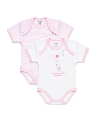 ody neonato cotone mezza manica OEKO-TEX Ellepi set 2 pezzi