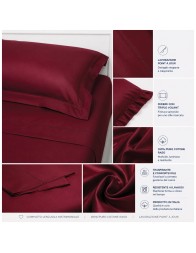 Double bed sheet set in pure cotton sateen with O.G. – Orchidea – Bic Ricami