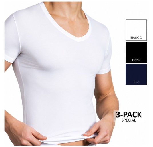 3-pack of X-Touch - t-shirt V-neck - VPRT00015/3 - Perofil