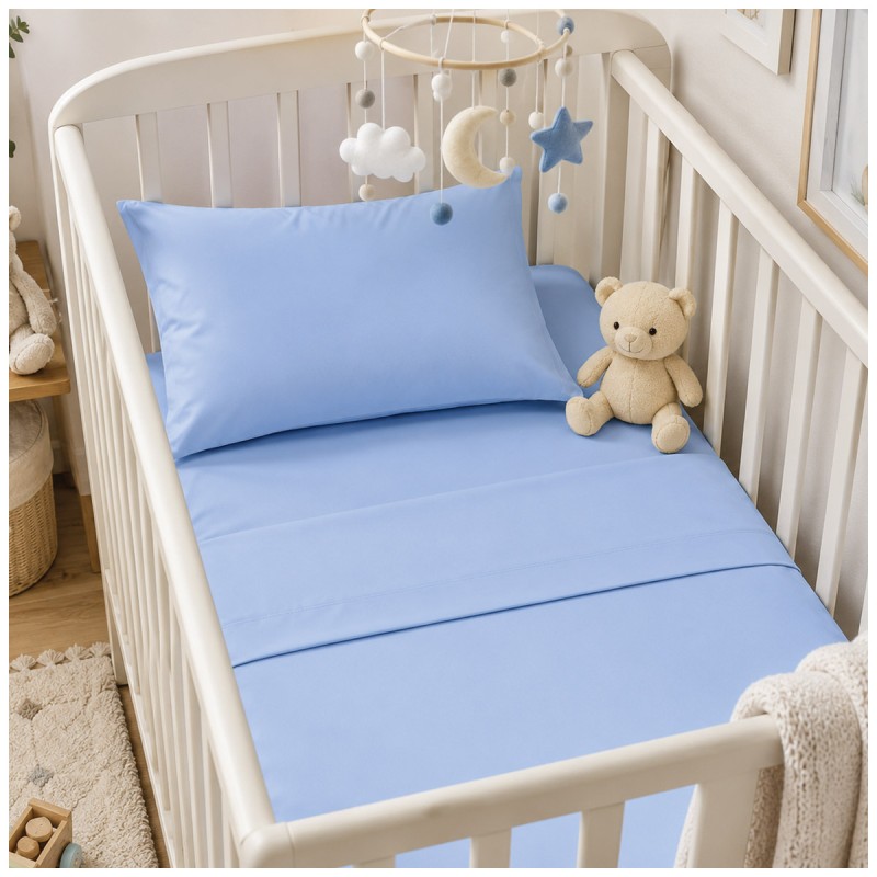 Solid color pure cotton sheet set for...