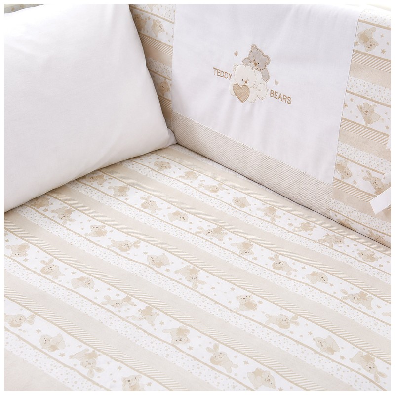 Set copripiumino con paracolpi per lettino baby