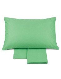Solid color pure cotton sheet set for baby cot bed - Monocolore Baby - Corredo Italiano