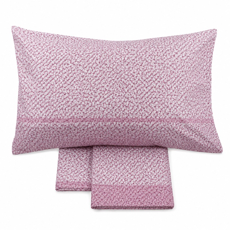 Completo lenzuola in cotone per letto singolo con federa fantasia geometrica