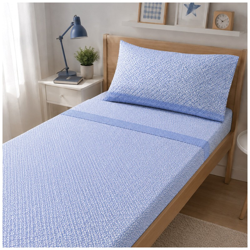 Set lenzuola in cotone per letto 1...