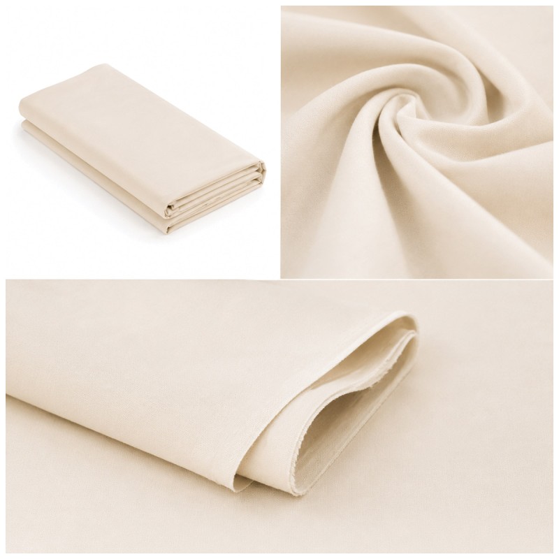 Fabric by the meter 100% pure cotton width 300 cm - Cream