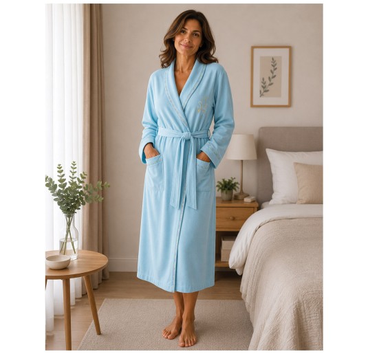 Claire - Vestaglia lunga in misto cotone by Donna Cara 2
