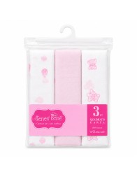 Quadrati garzati neonata in cotone rosa Teneri Bebè