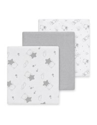 Set of 3 Pure Cotton Muslin Squares - IX4017GR - Ellepi